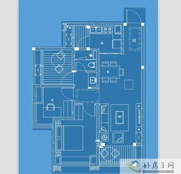 中铁逸都国际户型图77平米3室2厅1卫