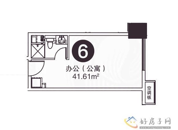 贵阳恒大滨河左岸户型图公寓41.61平米