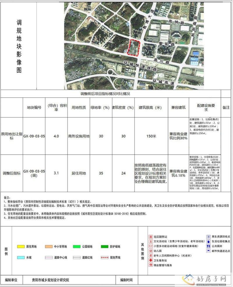 高新区高山单元GX-09-03-05地块由商务设施用地调整为居住用地            </h1>(图1)